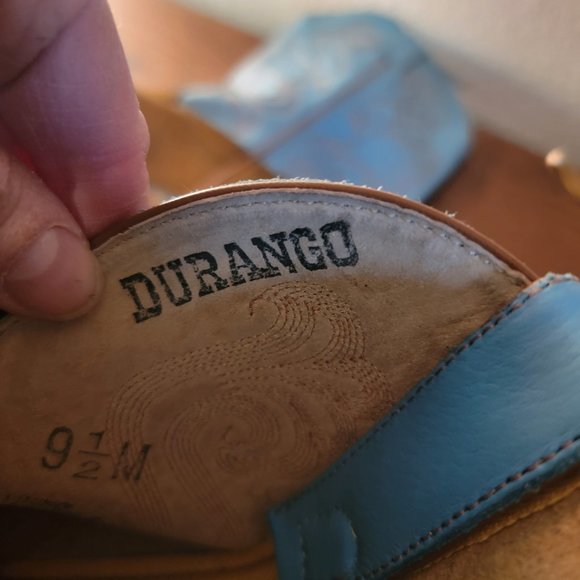 Durango Turqous vintage Cowboy boots 9.5 - Picture 6 of 11
